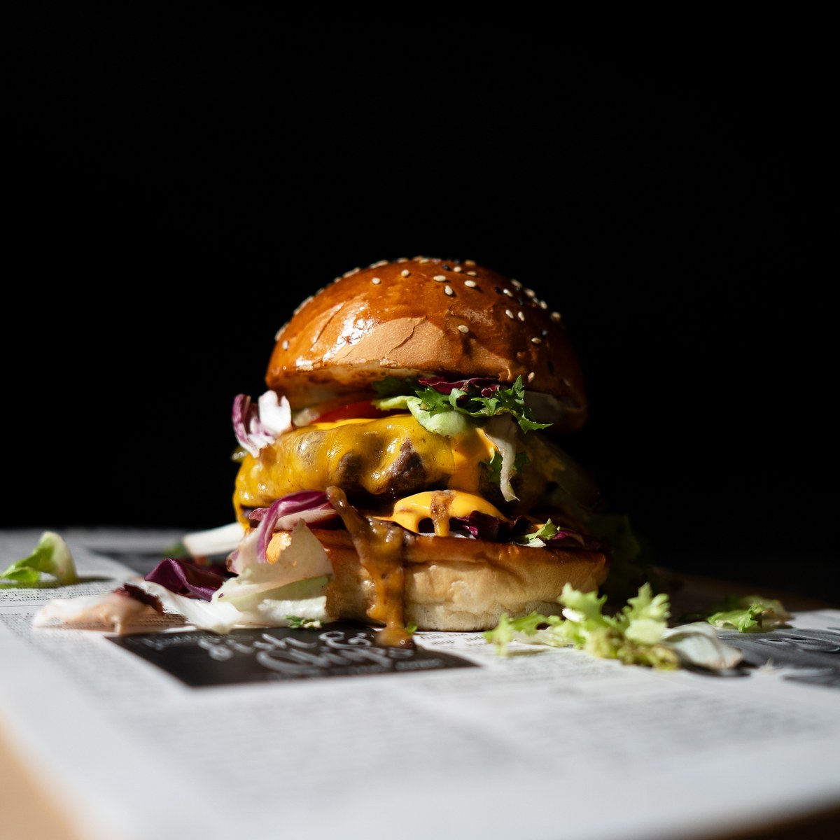 Cheese burger se dvěma plátky red cheddaru